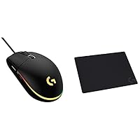 Logitech G203 Wired Gaming Mouse + G240 Cloth Gaming Mouse Pad Bundle - Black