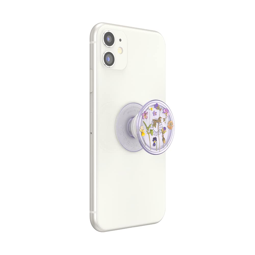 PopSockets Plant-Based Phone Grip with Expanding Kickstand, Eco-Friendly - Purple Fields