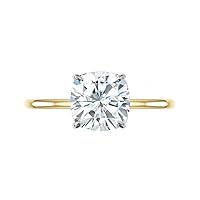 Moissanite Wedding Ring with 2.0 Carat Stone, Sterling Silver Ring