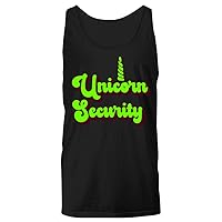 Unicorn Security Neon Green Vintage Retro 70s 80s 90s Plus Size Women Men Unisex Tank Top Black