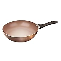 HUDSON Ceramic Nonstick Wok Pan 11 Inches 9Qt Cookware, Pots and Pans, Dishwasher Safe, Copper