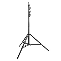 Flashpoint 9.5' Black Color Coded Pro Air Cushioned Heavy Duty Light Stand for Photography, This Photography Light Stand is Portable, Lightweight and Durable V2
