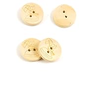 Price per 5 Pieces Sewing Sew On Buttons AD1 Girl Round for clothes in bulk wood Crafts Boutons
