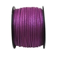 Faux Leather Suede Beading Cord (Metallic Orchid, 10 ft)