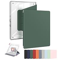 Case for Kindle Scribe with Pencil Holder - (360 Degree Rotation & Auto Wake/Sleep), Premium Folio Stand Case with Flexible Viewing Angles for Kindle Scribe 10.2 Inch 2022 (Dark Green)