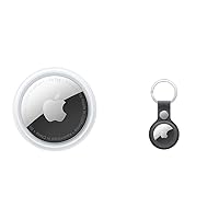 Apple AirTag with FineWoven Key Ring - Black