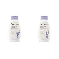 Aveeno Stress Relief Body Wash with Soothing Oat, Lavender, Chamomile & Ylang-Ylang Essential Oils, Dye- & Soap-Free Calming Body Wash for Shower Gentle on Sensitive Skin, 12 fl. oz (Pack of 2)