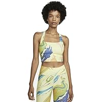Nike Aurora Womens Cropped Marbled Tank Top (X Small, Light Zitron)