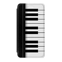 RW3078 Black and White Piano Keyboard Flip Case Cover for iPhone 6 6S