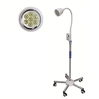 LED Surgical Exam Auxiliary Light Mobile Surgical Gynecological Examination Exam Light Lamp Floor Stand 360° Rotation Height Adjustable Universal Wheel