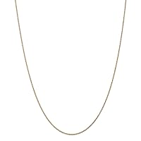 14k Gold .8mm Light baby Rope Chain Necklace Jewelry for Women - Length Options: 14 16 18 20 22 24 26 30