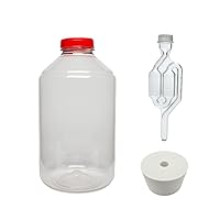 Vintage Shop - HOZQ8-1259 7 gal Fermonster Wide Mouth Carboy With #10 Drilled Stopper and Twin Bubble Airlock