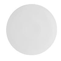 CAC China Porcelain Round Flat Pizza Plate, 10-1/2-Inch, Super White, Box of 12