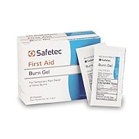 Safetec 50006 Burn Gel with Aloe Vera, Single-Use Pouches , Box, 25, Pouches, Pouches - Box of 25, 0.9 g