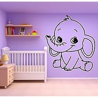 Wall Sticker Vinyl Decal for Kids Room Baby Elephant Nursery Animal (ig647)