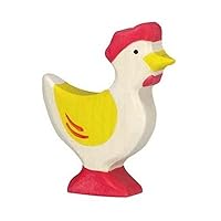 Holztiger Cock Standing Toy Figure, Yellow