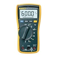 Fluke 115 Digital Multimeter, AC/DC Current to 10 A and Measures AC/DC Voltage to 600 V Measures Resistance and diodes in Offices, Schools, Commercial Buildings, Industries, Factories, etc.