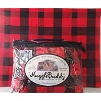 'NUGGLEBUDDY New! Microwavable Moist Heat & Aromatherapy Organic Rice Pack Cold Pack. Warm & Cozy Tomato Plaid Flannel Fabric. Spearmint Eucalyptus Aromatherapy. Ahhhh