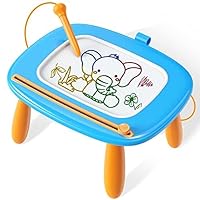 Toddlers Toys Ages 1-3, Magnetic Drawing Board, Toddler Boy Toys for 1 2 3 Years Old, Doodle Board Pad Learning and Educational Toys for 18 Months Baby 1-3 Yr Kids Birthday Gifts - Blue