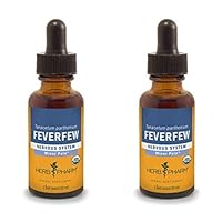 Herb Pharm Certified Organic Feverfew Liquid Extract for Minor Pain Support - 1 Ounce (Pack of 2)