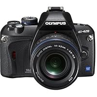 OM SYSTEM OLYMPUS Evolt E420 10MP Digital SLR Camera with 14-42mm f/3.5-5.6 and 40-150mm f/4.0-5.6 ED Zuiko Lenses