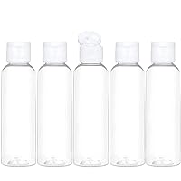 5 PCS 100ml Plastic Empty Bottles with Top Flip Cap Empty Refillable Cosmetic Bottles For Lotion Shampoo Body Soap Toner Travel Containers
