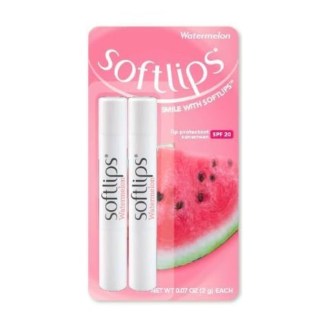 Softlips Watermelon Lip Protectant/Sunscreen 2 Count (Pack of 1)