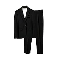 Men 2-Piece Suit Jacket and Pants Set, Slim Fit Tuxedo Suit Set, Wedding Party Business Blazer Pants
