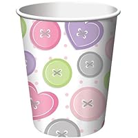 Cute as a Button Girl 9oz Hot/Cold Cups (8 ct)