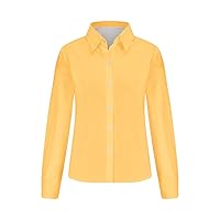 Women's Polo Shirts Fashionable Casual Long Sleeve Tops Lapel Button-Down Shirts