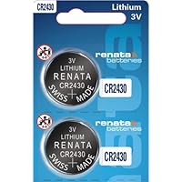 Renata CR2430 Batteries - 3V Lithium Coin Cell 2430 Battery (2 Count)