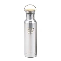 Klean Kanteen Reflect 27 oz Bottle with Bamboo Cap Mirrored Stainless 