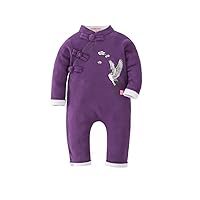 Chinese Traditional Baby Boys Romper Costumes Girls Tang Jumpsuit Cotton Soft Infant Outfits
