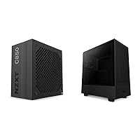 NZXT C850 PSU (2022) - PA-8G1BB-US - 850 Watt PSU - 80+ Gold Certified - Fully Modular - Sleeved Cables - ATX Gaming Power Supply & H5 Flow Compact ATX Mid-Tower PC Gaming Case
