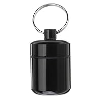 Waterproof Aluminum Pill Box with Keychain Portable Earplug Storage Case Pill Bottle Container for Daily Outdoor Travel Earplugs Box Holder