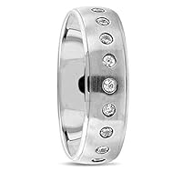 0.25 ct. Mens Round Cut Diamond Wedding Band Ring
