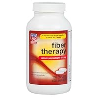 Rite Aid Fiber Therapy Caplets, Calcium Polycarbophil 625mg - 250 Count, Laxatives for Constipation, Fiber Pills for Adults