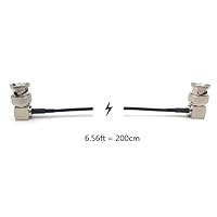 3G 75Ohm HD SDI Cable Male HD SDI Extension Cable for BMCC BMPC Hyperdeck Cameras Video Cable (Right Angle to Right Angle, 200cm=6.56ft)
