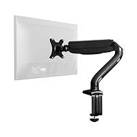 Single Computer Monitor Arm with 2 USB Ports adjustable height universal mount lcd holder sit stand-up standing desk accessory organizer one screen swivel pan tilt screens black