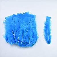 Zamihalla 100pcs Flat Turkey/Chicken Feather 10-18cm DIY Feathers for Crafts Decor Feathers for Jewelry Making Accessories