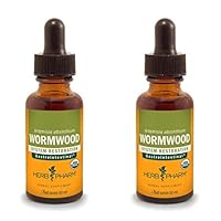 Certified Organic Wormwood Liquid Extract for Digestive System Support - 1 Ounce (Pack of 2)
