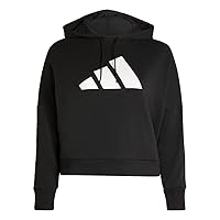 ADIDAS Womens Black Stretch Ribbed Drawstring Zippered Sleeve Logo Graphic Dolman Sleeve Collarless Active Wear Hoodie Top Plus 4X