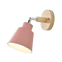 Rotatable Wall Sconces, Wall Mounted Lamps, Metal Wall Light Fixtures, Reading Lights for Bedside Bedroom Living Room Indoor Doorway,Pink