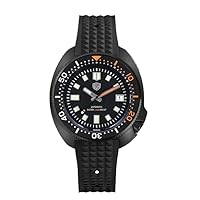 Watchdives WD6105 Captain Willard 6105 Diver Automatic Watch Japan NH35 Movement Black Edition, Black