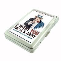 Uncle Sam Recruiting Poster Double-Sided Cigarette Case with lighter, ID Holder, and Wallet D-302