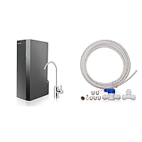 APEC Tankless RO Water Filter System ROTL-AIO - Four-in-One Premium Reverse Osmosis Water Filtration, 2:1 Pure to Drain & ICEMAKER-KIT-RO-1-4 Ice Maker Installation Kit Refrigerator and Water Filters