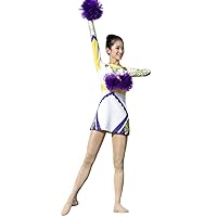 LIUHUO Cheerleading Uniforms White Stage Professional Competition Performance Girls