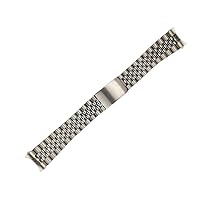 316L Stainless Steel 19mm Silver Gold Vintage Jubilee Curved End Watch Bands Straps Bracelet For Rolex Watch 1500 5500 5501 5502 5504 5505