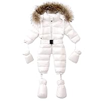 Waterproof Down Filled Snowsuit For Unisex Baby, With Gloves&Shoes&Pompom Hat