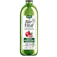 Bio Vital Natural Nourishing Conditioner for Thin and Damaged Hair with Argan Oil and Pomegranate Extract, Vegan 400ml
